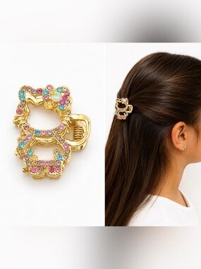 Hello kitty Crystal hair clip NWT